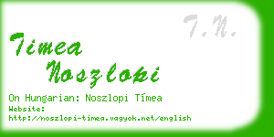 timea noszlopi business card