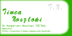 timea noszlopi business card